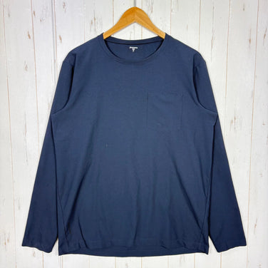 【Men's M ネイビー系】 Houdini ( フーディニ ) カバー クルー Cover Crew ポリエステル ウェア トップス インナー シャツ ロングスリーブTシャツ クルーネック 化繊 z00059686  化繊 ロングスリーブTシャツ クルーネック