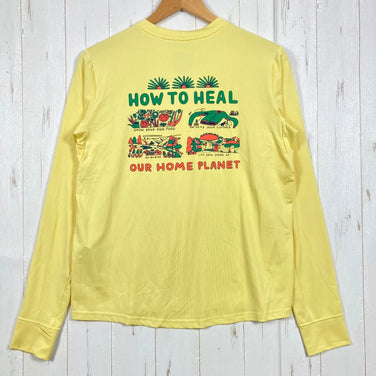 [Kid's XXL Yellow] 2024 Patagonia Long Sleeve Capilene Silkweight T-Shirt, TKAM Polyester, Innerwear Top