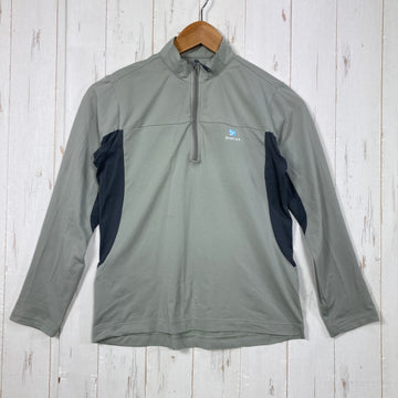 【Men's S グリーン系】 Finetrack ( ファイントラック ) ドラウト エア ジップネック Drought Air Zip Neck 吸汗速乾 軽量 日本製 ポリエステル ウェア トップス インナー シャツ ロングスリーブシャツ 化繊 z000614