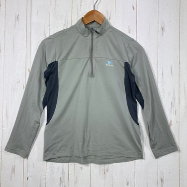 【Men's S グリーン系】 Finetrack ( ファイントラック ) ドラウト エア ジップネック Drought Air Zip Neck 吸汗速乾 軽量 日本製 ポリエステル ウェア トップス インナー シャツ ロングスリーブシャツ 化繊 z000614