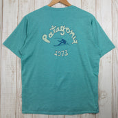 【Men's M ブルー系】 Patagonia ( パタゴニア ) ショートスリーブ キャプリーン クールデイリー グラフィック シャツ ポリエステル ウェア トップス インナー シャツ ショートスリーブTシャツ クルーネック 化繊 z00050189 化繊 - 【公式】2ndGEAR（セカンドギア）Webショップ【登山用品・アウトドア用品専門 買取販売店】