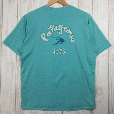 【Men's M ブルー系】 Patagonia ( パタゴニア ) ショートスリーブ キャプリーン クールデイリー グラフィック シャツ ポリエステル ウェア トップス インナー シャツ ショートスリーブTシャツ クルーネック 化繊 z00050189 化繊 - 【公式】2ndGEAR（セカンドギア）Webショップ【登山用品・アウトドア用品専門 買取販売店】