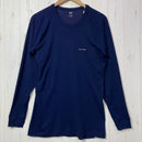 【Men's XL ネイビー系】 Montbell ( モンベル ) ジオライン L.W.ラウンドネックシャツ ポリエステル ウェア トップス インナー シャツ ロングスリーブTシャツ クルーネック 化繊 z00058472  化繊 ロングスリーブTシャツ クルーネッ-1