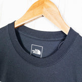 The North Face 男式中号黑色短袖三色渐变 T 恤，春夏，涤纶，圆领，汗衫，上衣，短袖 T 恤