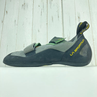 Unisex, Size 26.4cm, Gray. La Sportiva Aragon Clay and Jasmine Green Leather Rock Climbing Shoes (z00053862). Clay and Jasmine Green.