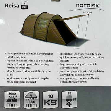 【OneSize ベージュ系】 Nordisk ( ノルディスク ) レイサ 4 Japan Reisa 4 Japan 84065300 Beige z00056913 Beige キャンピングテント テント キャンピングギア