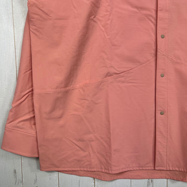 男女通用中号粉色 Atelier Blue Bottle 徒步旅行者衬衫 2025 (Hakuto) 涤纶长袖衬衫 (Z000)