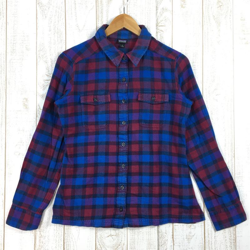 [Women's 2 Blue] Patagonia Fjord Flannel Shirt Women's 53915 International Women's PTOB Cotton Long Sleeve Shirt Innerwear