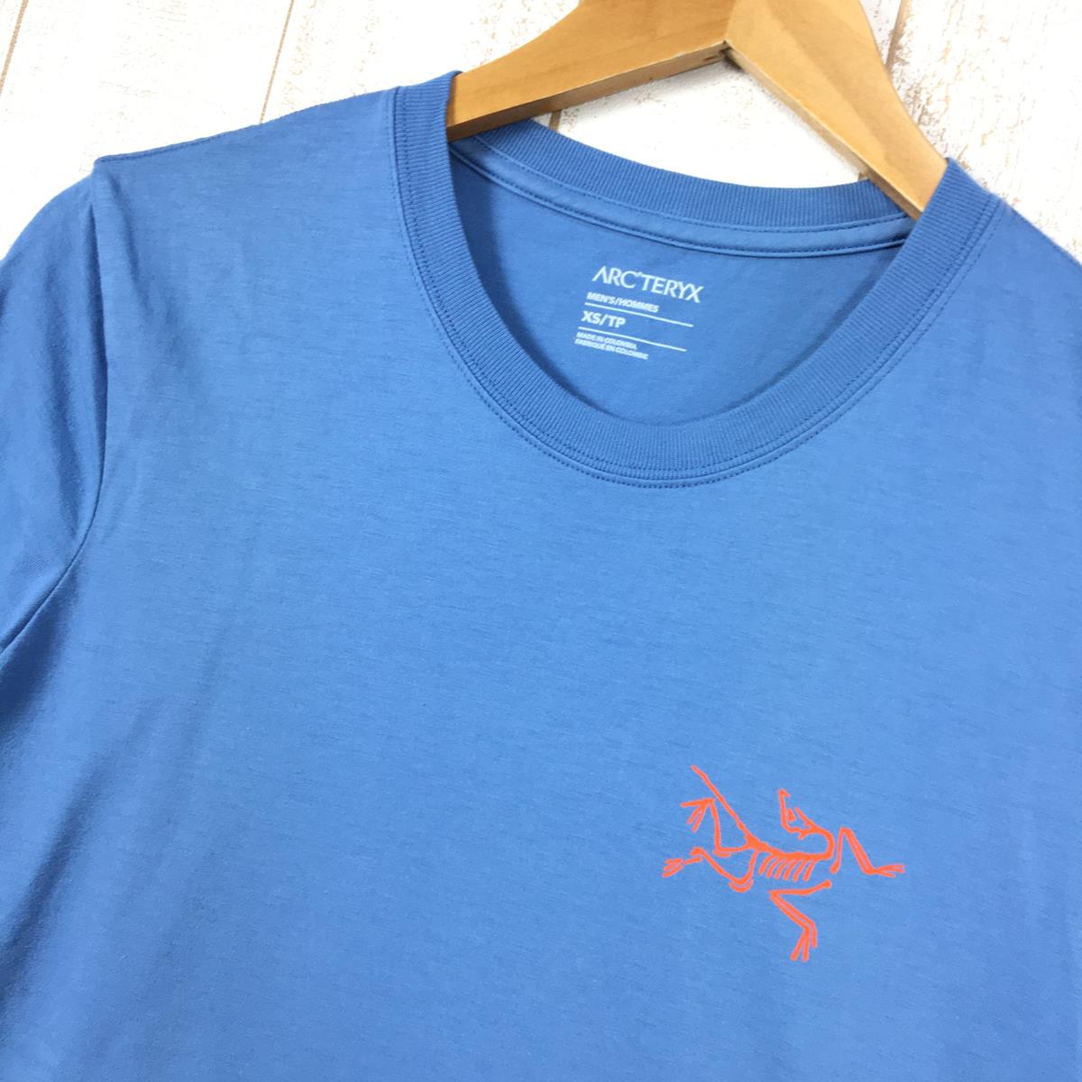 【Men's XS ブルー系】 Arcteryx ( アークテリクス ) アーク マルチバード ロゴ ショートスリーブ Arc Multibird Logo Short Sleeve Tシャツ X000007747 International Men's 02081