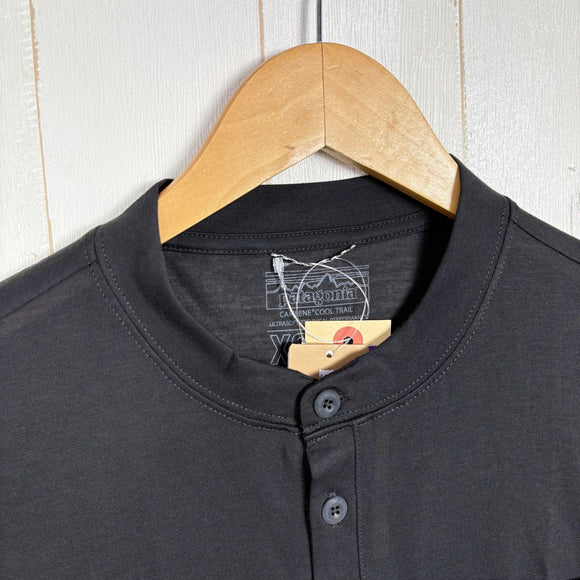 【Men's XS ブラック系】 2020 Patagonia ( パタゴニア ) キャプリーン クール トレイル バイク ヘンリー Capilene Cool Trail Bike Henley ポリエステル ウェア トップス インナー シャツ ショートスリーブシャ