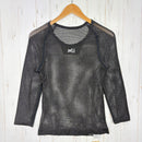 【Men's S/M ブラック系】 Millet ( ミレー ) ドライナミック メッシュ 3/4 スリーブ クルー DRYNAMIC MESH 3/4 SLEEVE CREW ポリプロピレン ウェア トップス インナー シャツ ロングスリーブTシャツ クルーネック 化-1