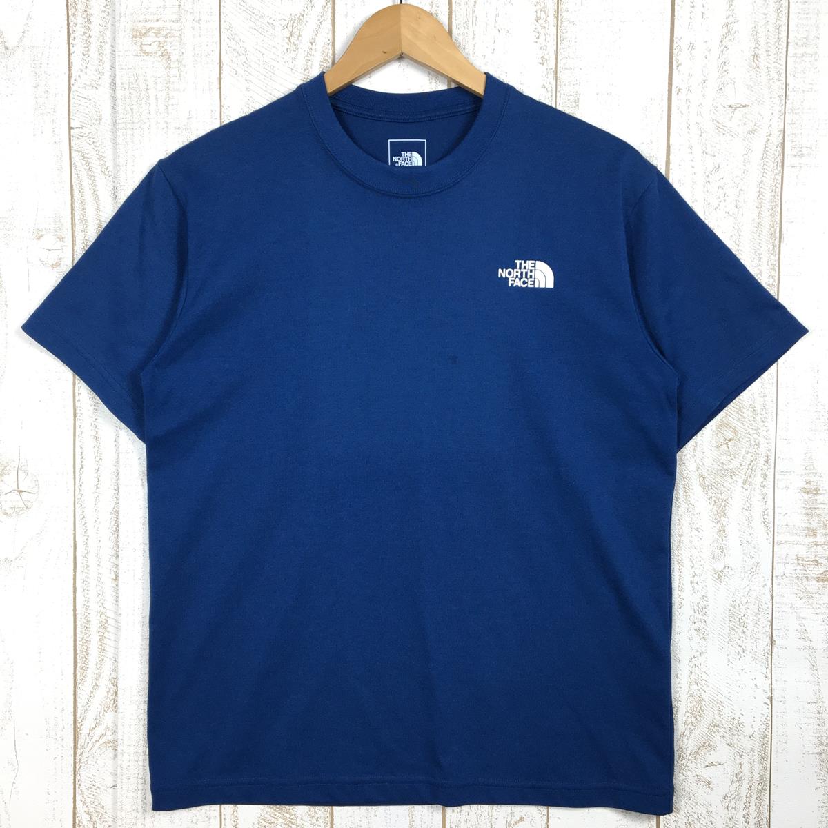 【Men's S ブルー系】 The North Face ( ザ・ノースフェイス ) ショートスリーブ ヌプシ ティー S/S Nuptse Tee Tシャツ NT32352 Asian Men's  コットン ショートスリーブTシャツ クルーネック インナー