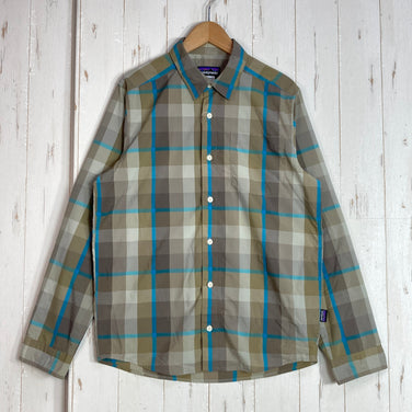 【Men's XS グレー系】 2014 Patagonia ( パタゴニア ) ロングスリーブ ゴーン アゲイン シャツ Long-Sleeved Gone Again Shirt MTEW ナイロン ウェア トップス インナー シャツ ロングスリーブシャツ 化繊