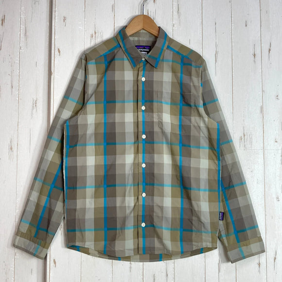 【Men's XS グレー系】 2014 Patagonia ( パタゴニア ) ロングスリーブ ゴーン アゲイン シャツ Long-Sleeved Gone Again Shirt MTEW ナイロン ウェア トップス インナー シャツ ロングスリーブシャツ 化繊
