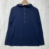 【Unisex M ネイビー系】 2022 Yamatomichi ( 山と道 ) 100% メリノ フーディ 100% Merino Hoody 中厚手 ハーフジップ カンガルーポケット メリノウール ウェア トップス インナー シャツ フーディ ウール z0006