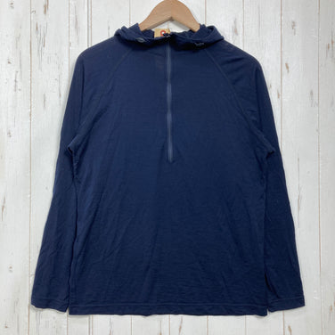 【Unisex M ネイビー系】 2022 Yamatomichi ( 山と道 ) 100% メリノ フーディ 100% Merino Hoody 中厚手 ハーフジップ カンガルーポケット メリノウール ウェア トップス インナー シャツ フーディ ウール z0006