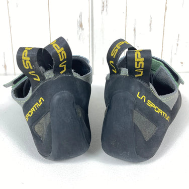 Unisex, Size 26.4cm, Gray. La Sportiva Aragon Clay and Jasmine Green Leather Rock Climbing Shoes (z00053862). Clay and Jasmine Green.