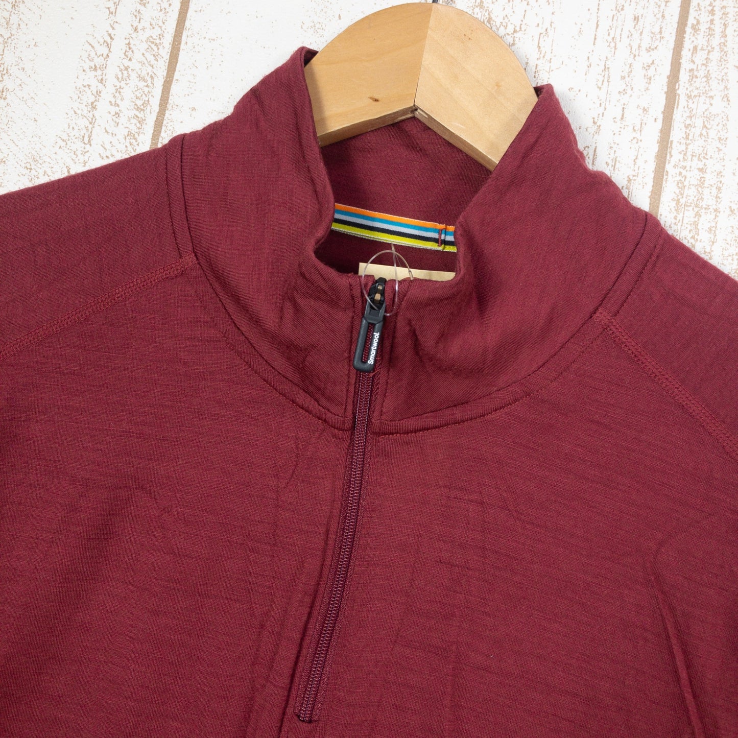 [Men's XS Wine Red] Smartwool Merino 150 Baselayer 1/4 Zip Merino Wool SW014070 Men's Long Sleeve Shirt Inner Shirt