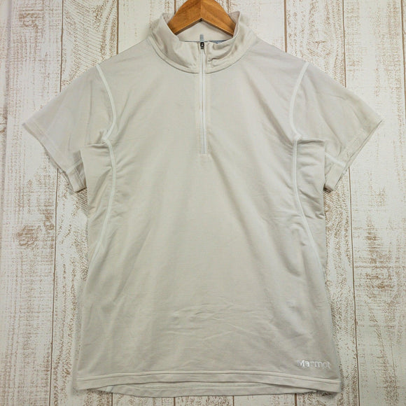 【Women's L アイボリー系】 Marmot ( マーモット ) サンスクリーンクライムスピードハーフスリーブジップ Sunscreen Climb Speed H/S Zip ポリエステル ウェア トップス インナー シャツ ショートスリーブシャツ 化繊 z000 - 【公式】2ndGEAR（セカンドギア）Webショップ【登山用品・アウトドア用品専門 買取販売店】