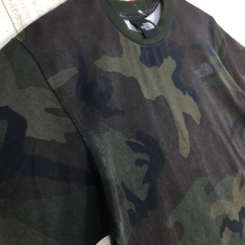 【Men's S グリーン系】 The North Face ( ザ・ノースフェイス ) ショートスリーブ セオ アルファ プリント Tシャツ S/S Ceo A Print Tee NT31723 Asian Men's WC Woodland Camo コットン