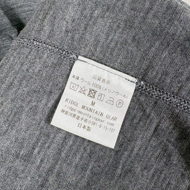 【Unisex M グレー系】 Ridge Mountain Gear ( リッジマウンテンギア ) メリノ ベーシック ロングスリーブ T シャツ Merino Basic Tee Long Sleeve メリノウール ウェア トップス インナー シャツ ロングス