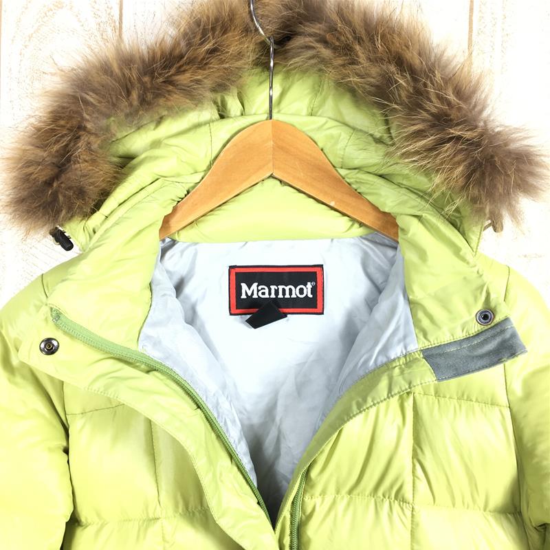 【Women's M グリーン系】 Marmot ( マーモット ) クラシコ ダウン ジャケット Classico Down Jacket フーディ パーカ ラクーンファー フード着脱可能 MJD-8175W Asian Women's  ダウンインサレーション アウ