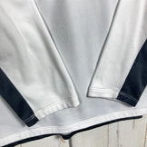 The North Face 男款 Hybrid Delta 拉链衫，M 码，白色。涤纶，长袖衬衫，合成纤维。(z00053919)