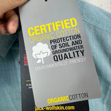 Jackwolfskin 翡翠湖衬衫，女款中号，蓝色，有机棉，长袖衬衫，棉质，z00054718