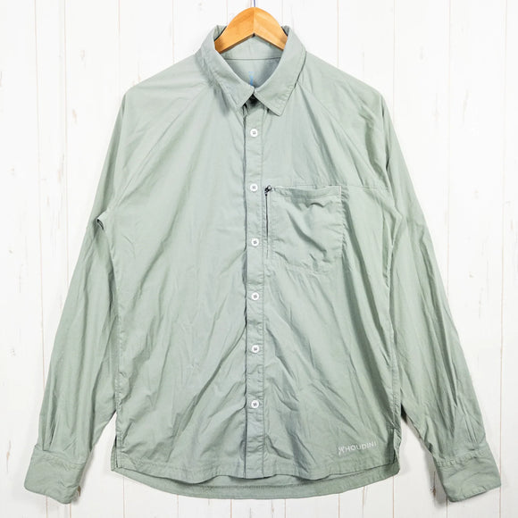 【Men's M グリーン系】 Houdini ( フーディニ ) ロングスリーブ リキッドロック シャツ ナイロン ウェア トップス インナー シャツ ロングスリーブTシャツ クルーネック 化繊 z00053076  化繊 ロングスリーブTシャツ クルーネック イ