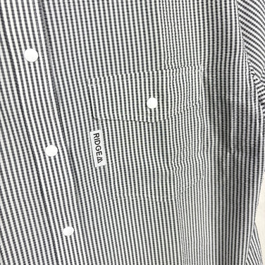 【Women's S グレー系】 Ridge Mountain Gear ( リッジマウンテンギア ) ベーシック ショートスリーブ シャツ ストライプ Basic Short Sleeve Shirt Stripe  Grey × White z00055799 G