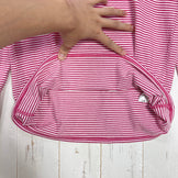 【Women's M レッド系】 Aigle ( エーグル ) コットン ロングスリーブ ボーダー コットン ウェア トップス インナー シャツ ロングスリーブTシャツ クルーネック コットン z00059884  コットン ロングスリーブTシャツ クルーネック イン