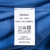 【Men's Ｓ ブルー系】 Ridge Mountain Gear ( リッジマウンテンギア ) メリノ ベーシック ティー Merino Basic Tee Azure Blue メリノウール ウェア トップス インナー シャツ ロングスリーブTシャツ クルー - 【公式】2ndGEAR（セカンドギア）Webショップ【登山用品・アウトドア用品専門 買取販売店】