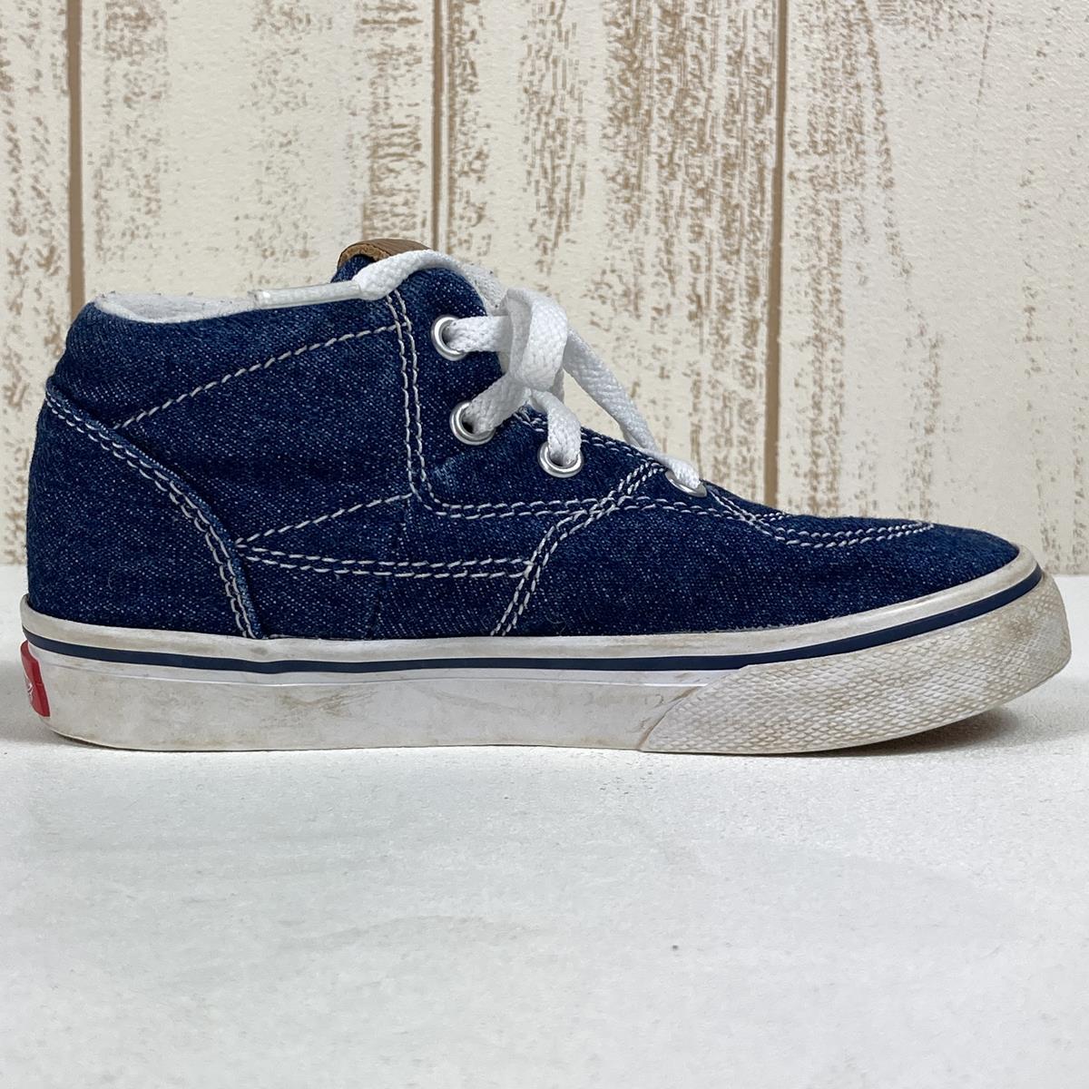 [Boys 14.0cm Navy] Vans Baby Half Cab Kids Sneakers Skate Shoes 721454 Boys Denim Sneakers Lifestyle Shoes Footwear