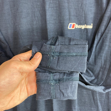 【Men's M ネイビー系】 Berghaus ( バーグハウス ) クルーネック メリノウール ベースレイヤー Crow Neck Merino Wool Baselayer メリノウール ウェア トップス インナー シャツ ロングスリーブTシャツ クルーネック