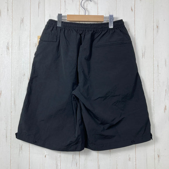 【Unisex 2 ブラック系】 迷迭香 ( マンネンロウ ) ナイロン ハーベスト ルーズ ショーツ NYLON HARVEST LOOSE SHORT ポケッタブル 裾スナップ スマートフォンポケット ナイロン ウェア ボトムス ショーツ ショートパンツ  z00