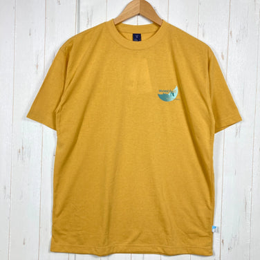 Montbell Breeze Span T 恤，男式中号，黄色，涤纶，短袖圆领，合成纤维，短袖 T 恤，...