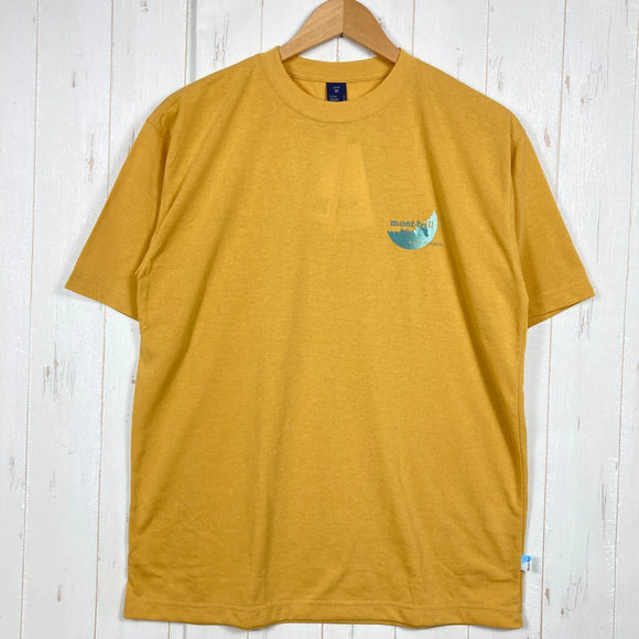 【Men's M イエロー系】 Montbell ( モンベル ) ブリーズ スパン T ポリエステル ウェア トップス インナー シャツ ショートスリーブTシャツ クルーネック 化繊 z00053642  化繊 ショートスリーブTシャツ クルーネック インナー シ