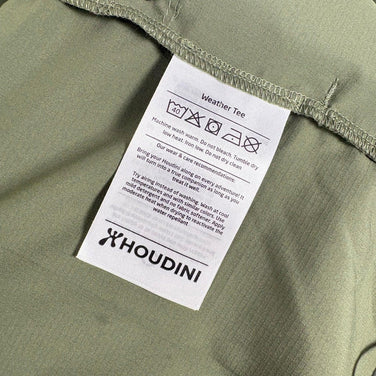 【中性 S 绿色系】Houdini (胡迪尼) Weather Tee 天气T恤 涤纶 运动服 上衣 内衣 衬衫 短袖T恤 圆领 化纤 z00058014 化纤 短袖T恤 圆领