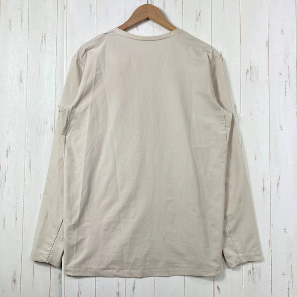 【Men's M ベージュ系】 Houdini ( フーディニ ) カバー クルー Cover Crew ポリエステル ウェア トップス インナー シャツ ロングスリーブTシャツ クルーネック 化繊 z00059690  化繊 ロングスリーブTシャツ クルーネック