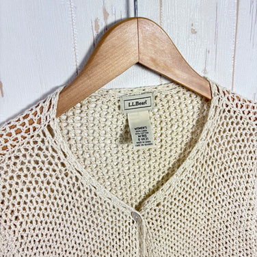 【Women's M ベージュ系】 Llbean ( エルエルビーン ) ニット カーディガン Knit Cardigan ウェア トップス アウター ジャケット コットン z00060527  コットン アウター ジャケット トップス ウェア
