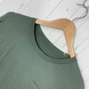 【Men's L グリーン系】 Elkex（エルケクス） メリノウール クルーネック ティー Merino Wool Crew Neck Tee メリノウール ウェア トップス インナー シャツ ショートスリーブTシャツ クルーネック ウール z00059310