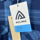 【Men's M ネイビー系】 Aclima ( アクリマ ) レジャーウール リボーン ウール シャツ LeisureWool ReBorn Wool Shirt 106310 366 CHECK NAVY/JEANS z00055894 366 CHECK NA-4