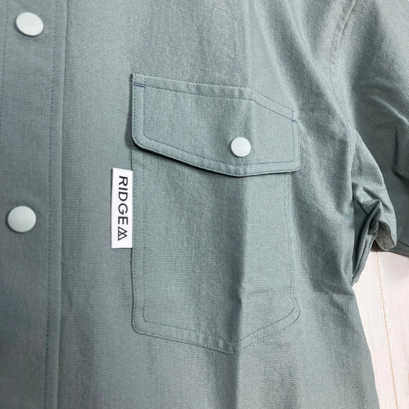 【Women's S グリーン系】 Ridge Mountain Gear ( リッジマウンテンギア ) ベーシック ショートスリーブ シャツ Basic Short Sleeve Shirt Sage Green ポリエステル ウェア トップス インナー シャツ ショ