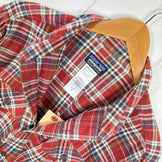 【Men's M レッド系】 2011 Patagonia ( パタゴニア ) ロングスリーブ フィヨルド フランネル シャツ Long-Sleeved Fjord Flannel Shirt CYO オーガニックコットン100% 厚手フランネル オーガニックコッ