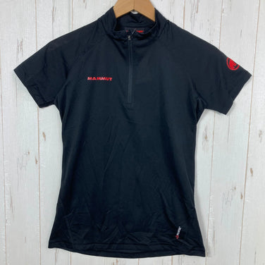 [Women's S Black Series] Mammut Illiniza Light Zip T-Shirt, Polyester, Apparel, Tops, Inner Shirt, Short-Sleeve Shirt, Synthetic Fiber, Polartec Power Dry z0