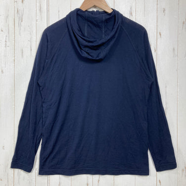 【Unisex M ネイビー系】 2022 Yamatomichi ( 山と道 ) 100% メリノ フーディ 100% Merino Hoody 中厚手 ハーフジップ カンガルーポケット メリノウール ウェア トップス インナー シャツ フーディ ウール z0006