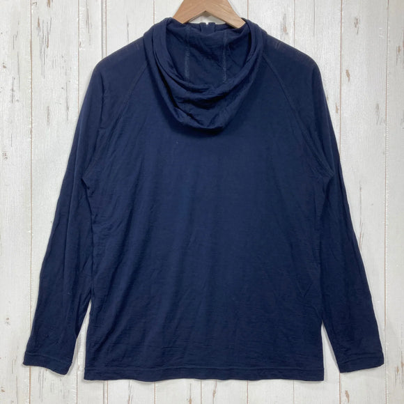 【Unisex M ネイビー系】 2022 Yamatomichi ( 山と道 ) 100% メリノ フーディ 100% Merino Hoody 中厚手 ハーフジップ カンガルーポケット メリノウール ウェア トップス インナー シャツ フーディ ウール z0006