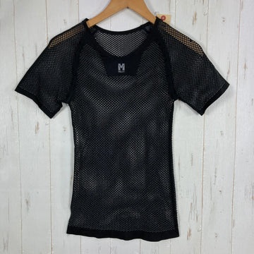 【Men's L-XL ブラック系】 Millet ( ミレー ) ドライナミック メッシュ ショートスリーブ DRYNAMIC MESH SS BLACK-NOIR 吸汗速乾 抗菌消臭 ポリプロピレン ウェア トップス インナー シャツ ショートスリーブTシャツ クルー