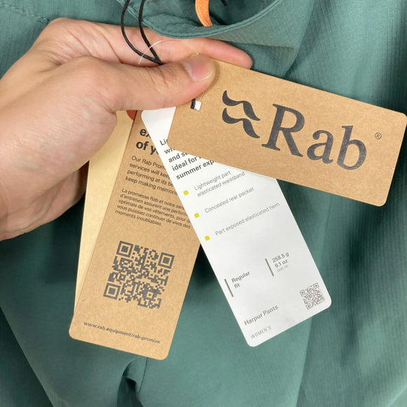 【Women's S グリーン系】 Rab ( ラブ ) ハーパー パンツ Harpur Pants QFW-31 SGE z00058287 SGE ソフトシェル ロングパンツ ボトムス ウェア