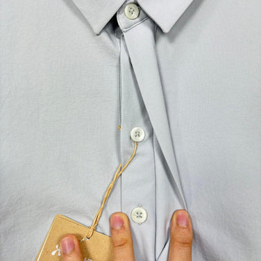 【男款 M 灰色系】 Houdini ( 胡迪尼 ) 男士 Cosmo 衬衫 M's Cosmo Shirt 238724 GROUND GREY z00055924 GROUND GREY 化纤 短袖衬衫 内搭 衬衫 上衣 男